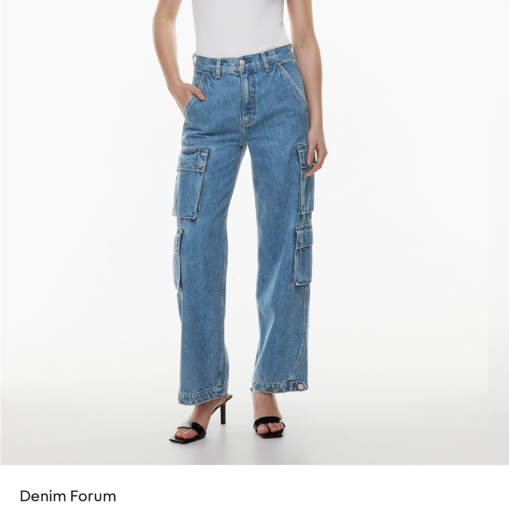 Denim Forum Millie 90s High Rise Cargo - Sz 25